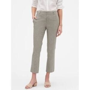 Banana Republic Avery Stretch Linen Tailored Ankle Pant Petite